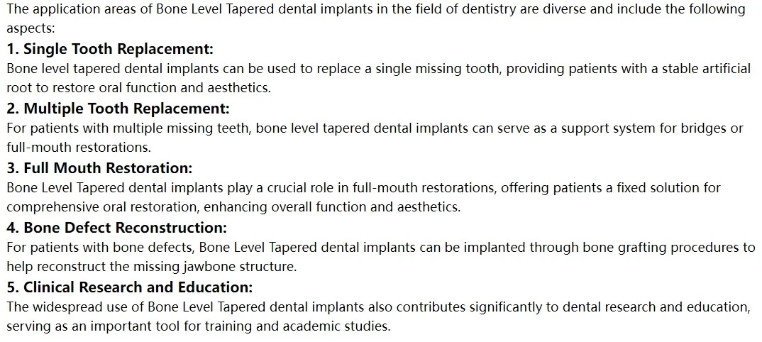 application of dental implant application of dental implant